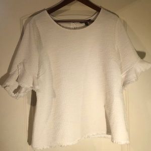 Banana Republic cream textures blouse